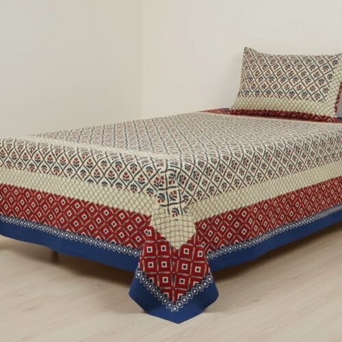 EXPORT(BLUE&RED) SINGLE BEDSHEET