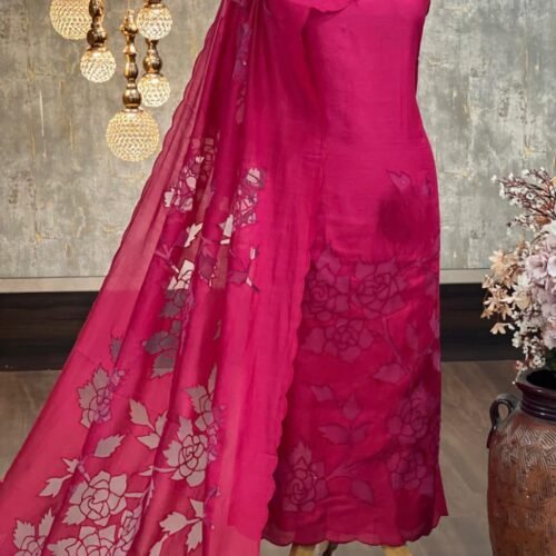 Material Top -Chanderi Silk (70 gm) with cutwork