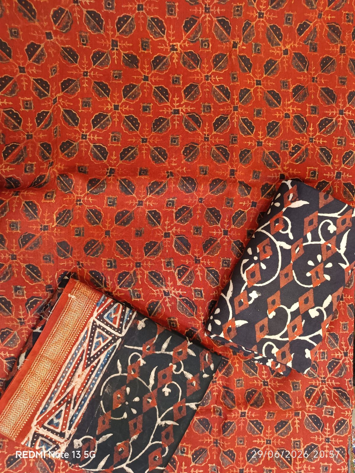 Top -Maheshwari Silk with Nashpal Ajrakh Prints
